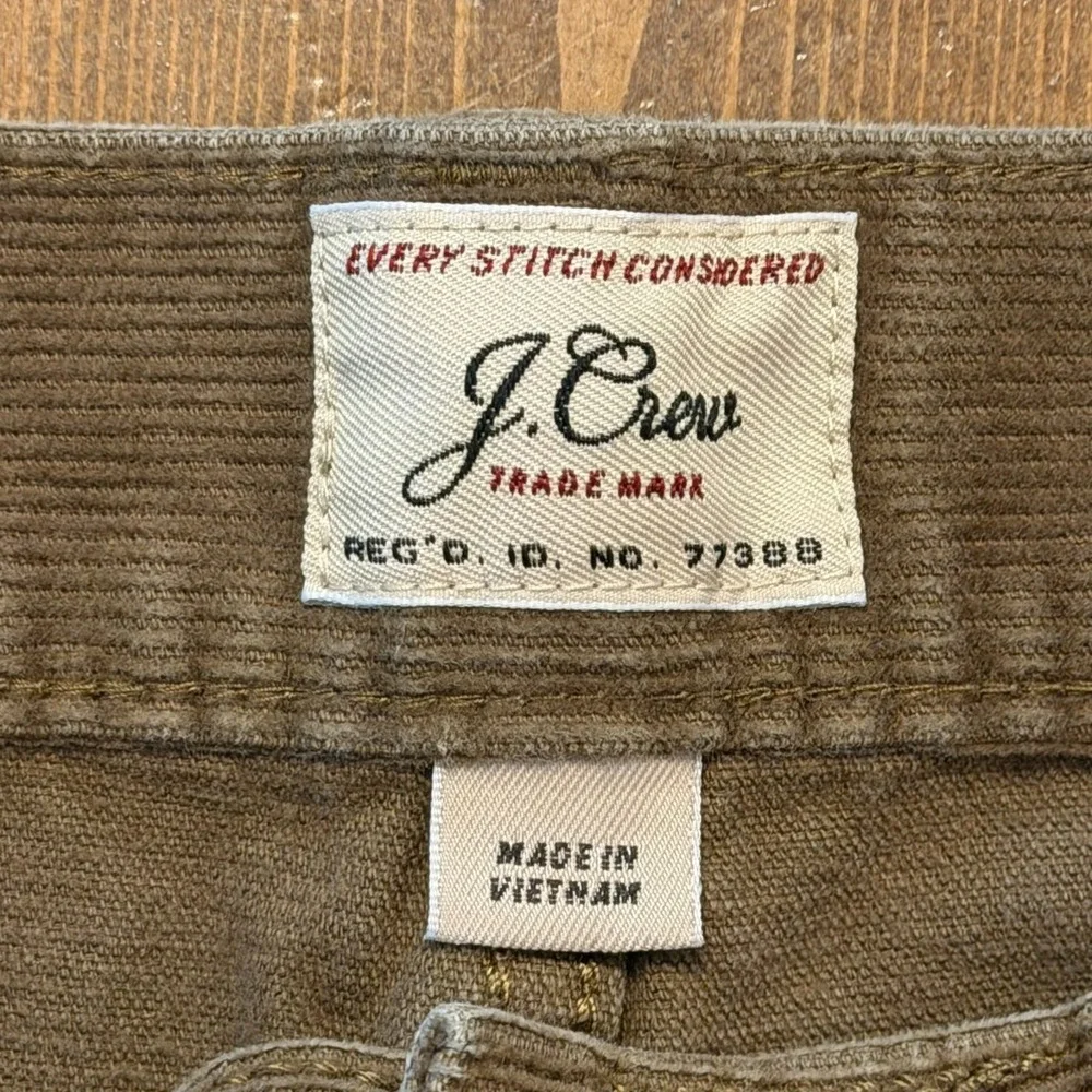 J. Crew 770 Straight Fit Corduroy Pants Men's 32x32 Brown Fine Wale 5-Pocket